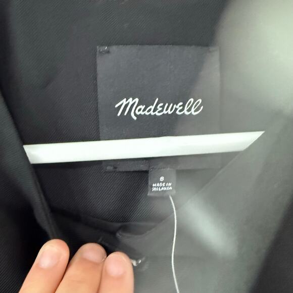 NWT Madewell Single Breasted Scoopneck Vest Top Sleeveless True Black Size 8 - Picture 5 of 6